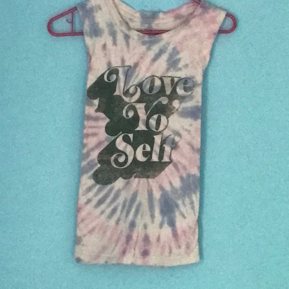 Tie-dye pink and purple love yo self